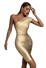 Load image into Gallery viewer, One-Shoulder Bandage Dress
