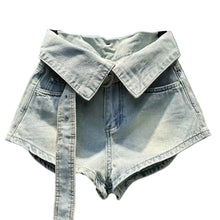 Load image into Gallery viewer, Folded Mini Denim Shorts
