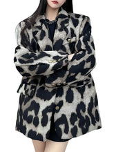 Load image into Gallery viewer, Leopard Blazer Jacket

