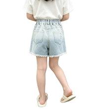 Load image into Gallery viewer, Crystal Speckled Ombre Denim Shorts
