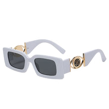 Load image into Gallery viewer, Retro Gold Accent Square Sunglasses-Modern Baby Las Vegas
