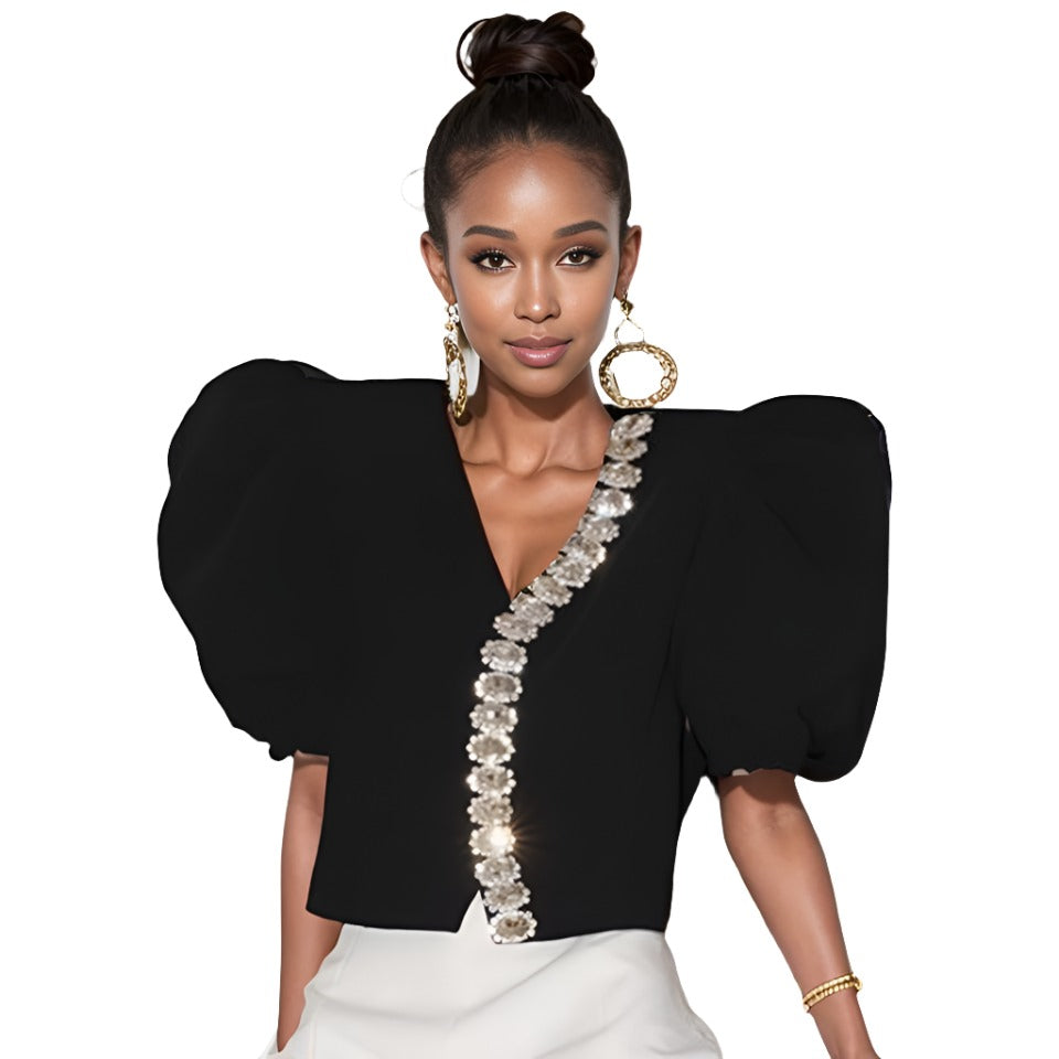 Crystal Puff Sleeve Top