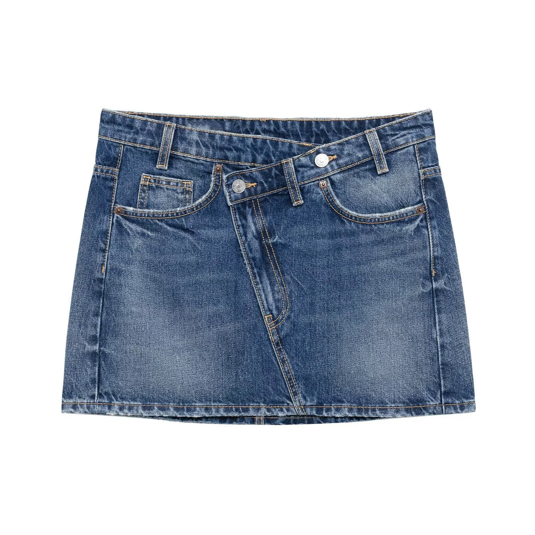 Irregular Denim Skirt-Modern Baby Las Vegas