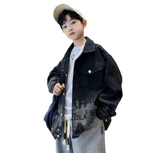 Load image into Gallery viewer, Letter Gradient Denim Jacket
