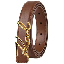 Load image into Gallery viewer, Gold Script Belt
