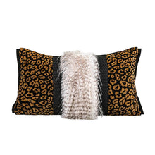 Load image into Gallery viewer, Gold Metallic Wild Print Pillow Cover
