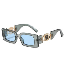 Load image into Gallery viewer, Retro Gold Accent Square Sunglasses-Modern Baby Las Vegas
