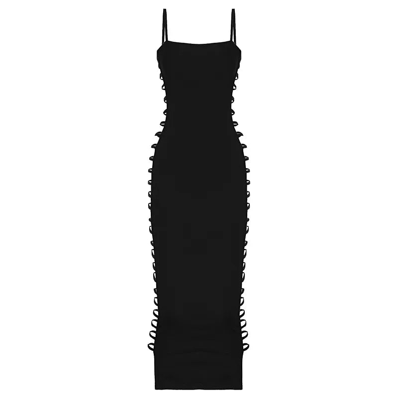 Hollow Out Side Bandage Dress