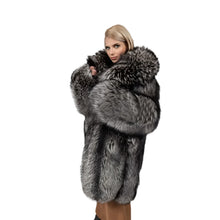 Load image into Gallery viewer, Luxe Silver Fur Coat
