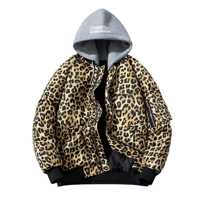 Hooded Leopard Jacket