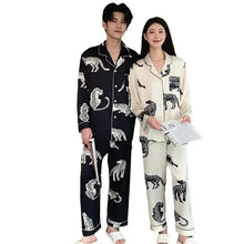 Load image into Gallery viewer, Couples Faux Animal Print Pajamas Set
