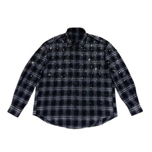 Load image into Gallery viewer, Crystal Ombre Speckled Plaid Top
