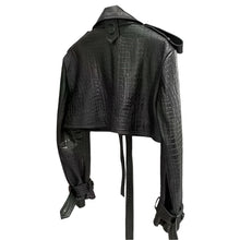 Load image into Gallery viewer, Short Croc Leather Jacket
