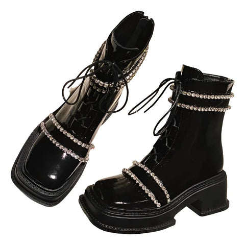 Diamond Ankle Boots-Modern Baby Las Vegas