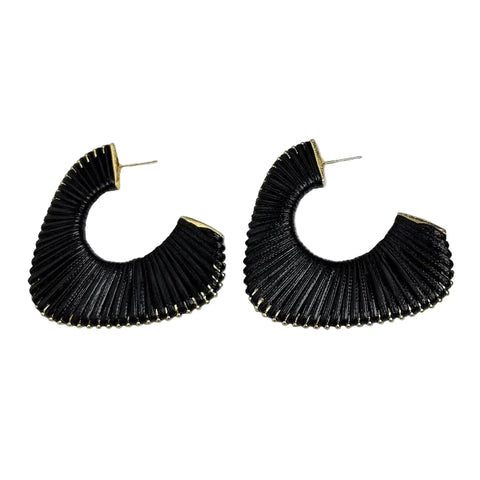 Irregular Metallic Woven Earrings