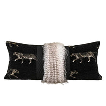 Load image into Gallery viewer, Gold Metallic Wild Print Pillow Cover
