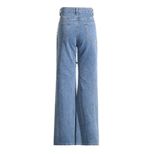 Load image into Gallery viewer, Swirl Crystal Straight Leg Denim Jeans
