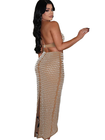 Rectangular Crystal Speckled Dress Set-Modern Baby Las Vegas