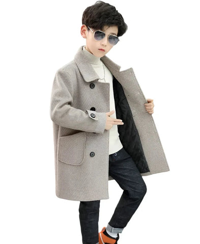 Button Wool Coat-Modern Baby Las Vegas