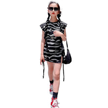 Load image into Gallery viewer, Modern Print T-Shirt Dress
