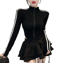 Load image into Gallery viewer, Striped Zipper Jacket
