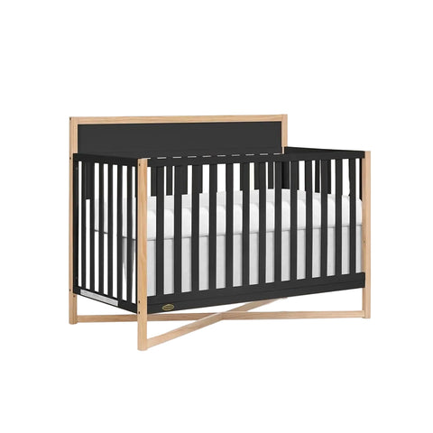 5-in-1 Matte Black Convertible Baby Crib