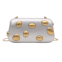 Load image into Gallery viewer, Gold Pebble Beaded Hangbag
