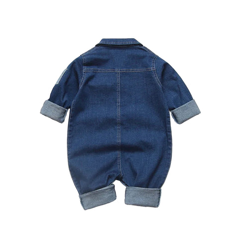 Dark Blue Denim Romper