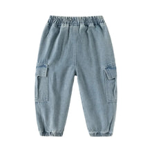Load image into Gallery viewer, Faded Pocket Denim Jeans
