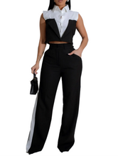 Load image into Gallery viewer, Black And White Deep V Set
