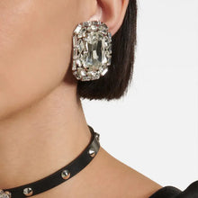 Load image into Gallery viewer, Square Crystal Clip-on Earrings
