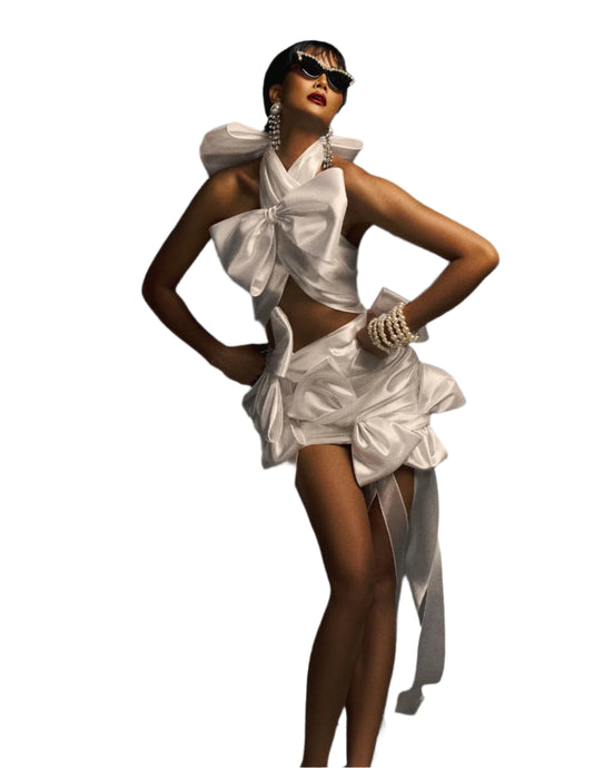 Chic Bow Ruffle Dress-Modern Baby Las Vegas