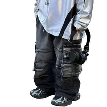 Load image into Gallery viewer, Grey Ombre Cargo Pants
