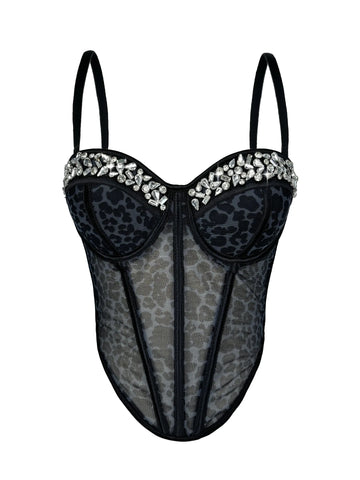 Crystal Leopard Corset