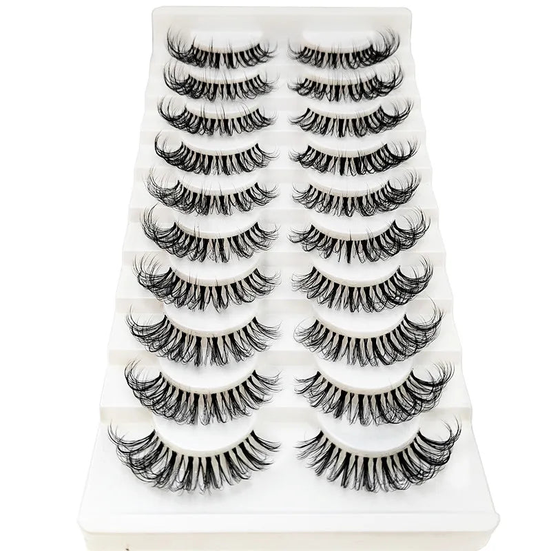 10 Pair 3D Faux Mink Eyelash Set