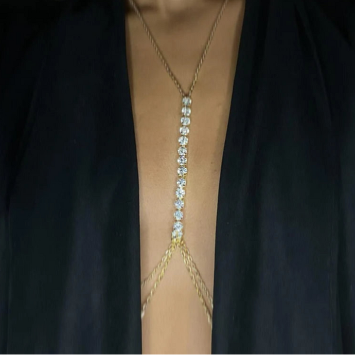 Crystal Chest Chain Body Jewelry-Modern Baby Las Vegas