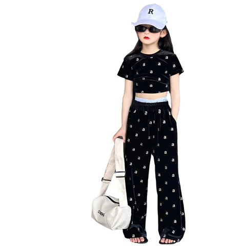 Letter A Crystal Velvet Set-Modern Baby Las Vegas