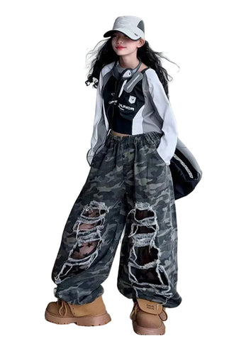 Distressed Camo Pants