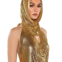 Load image into Gallery viewer, Hooded Metal Halter Top
