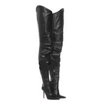 Load image into Gallery viewer, Leather Thigh-High Motorcycle Boots
