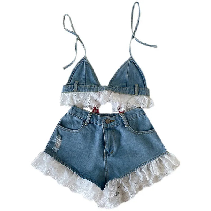 Lace Denim Set | Modern Baby Las Vegas