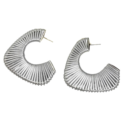 Irregular Metallic Woven Earrings