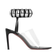 Load image into Gallery viewer, Metal Buckle Clear Open Toe Sandals
