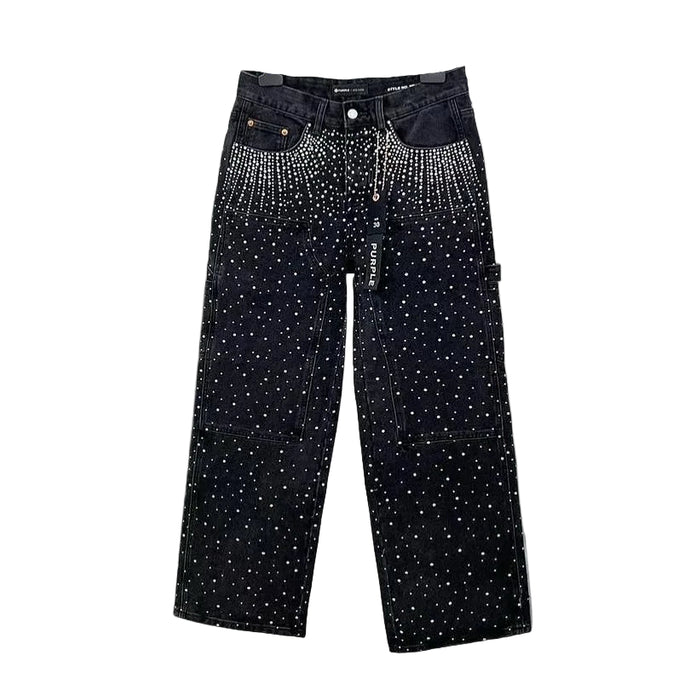 Crystal Starburst Pocket Denim Jeans-Modern Baby Las Vegas