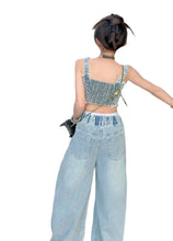 Load image into Gallery viewer, Ripped Denim Jean Set
