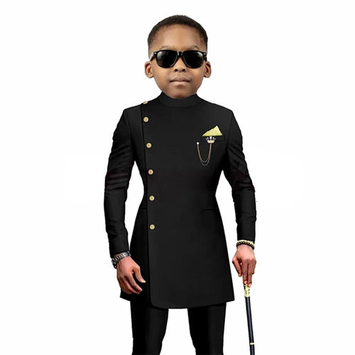 Long Gold Button Suit-Modern Baby Las Vegas