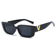 Load image into Gallery viewer, Gold V Rectangle Sunglasses
