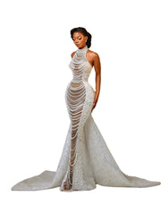 Load image into Gallery viewer, Patch Pearl Drip Evening Dress
