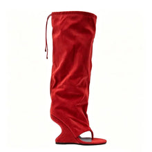 Load image into Gallery viewer, Wide Leg Thong Toe Boots
