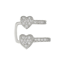 Load image into Gallery viewer, Crystal Heart Ear Clip Earrings
